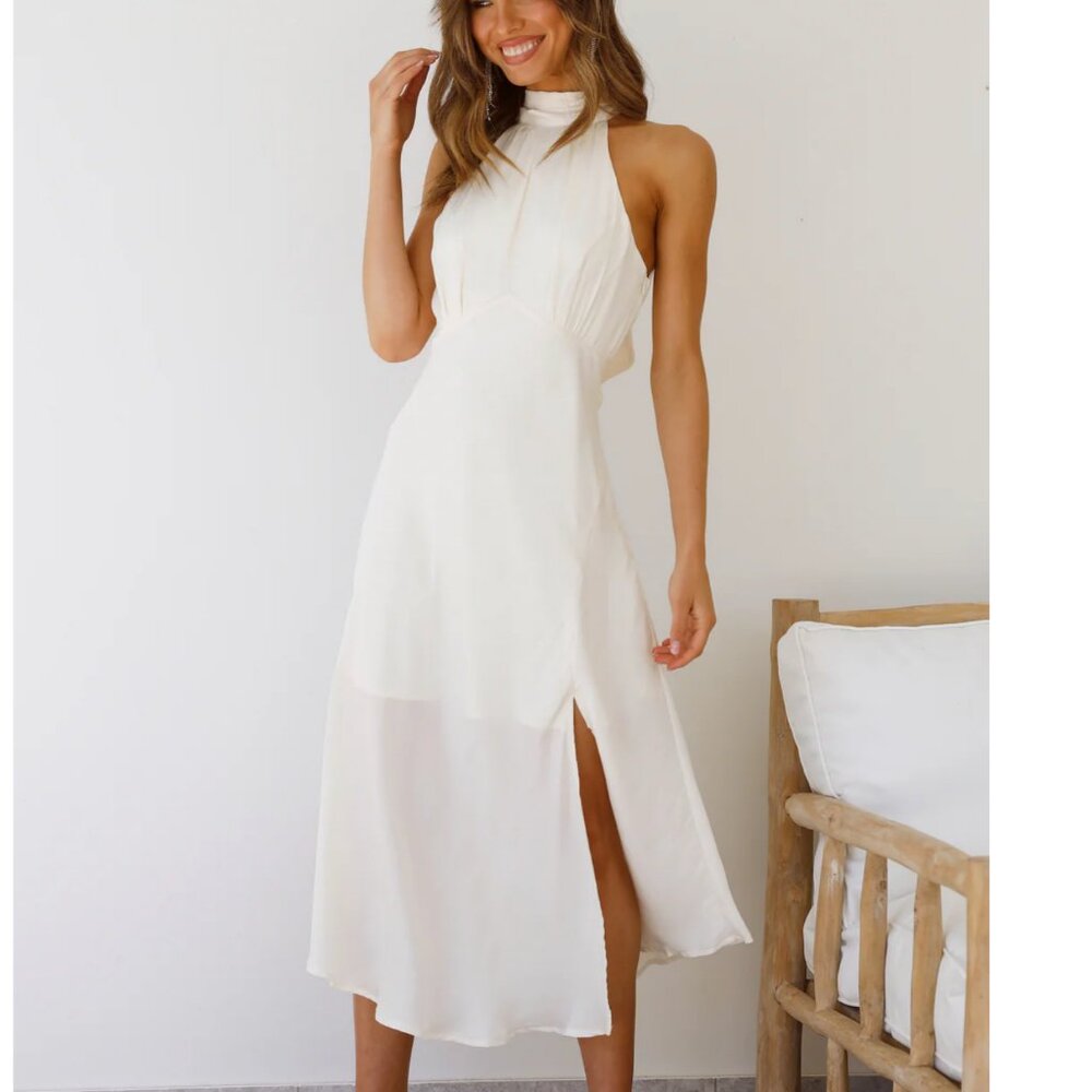 HELLO MOLLY No Tears Here Maxi Dress Cream
